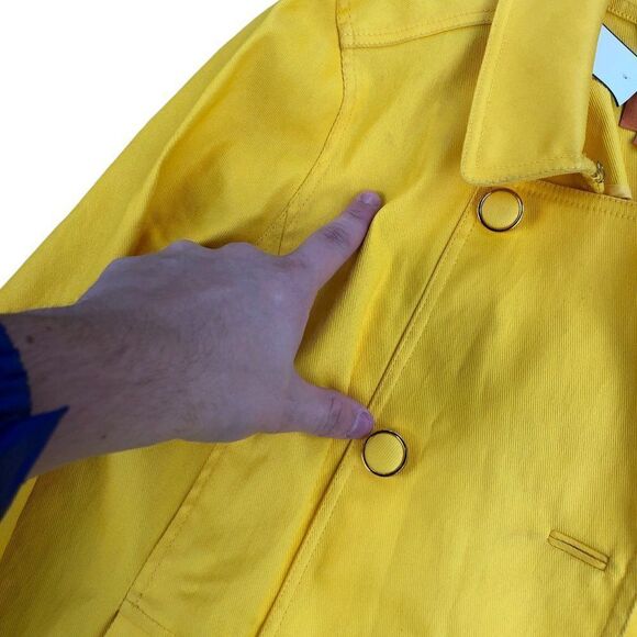 RARE Canary Yellow Tory Burch Trent Jacket Size 8 - Picture 16 of 16